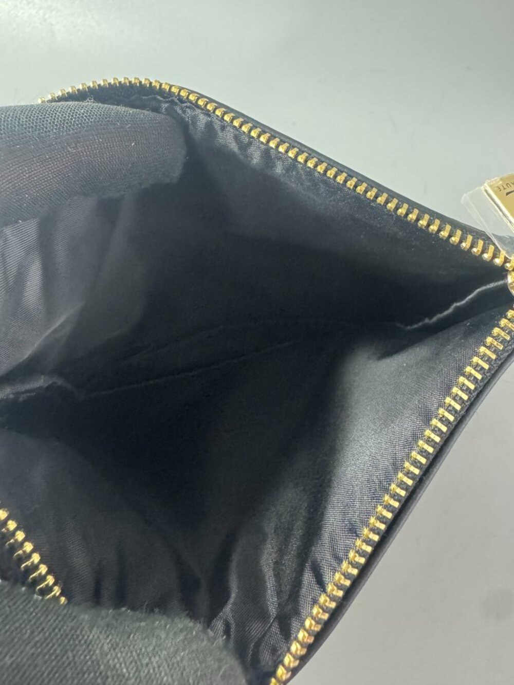 New Yves Saint Laurent (YSL) Beaute Black Clutch/Pouch with Gold Detailing - Picture 7 of 8
